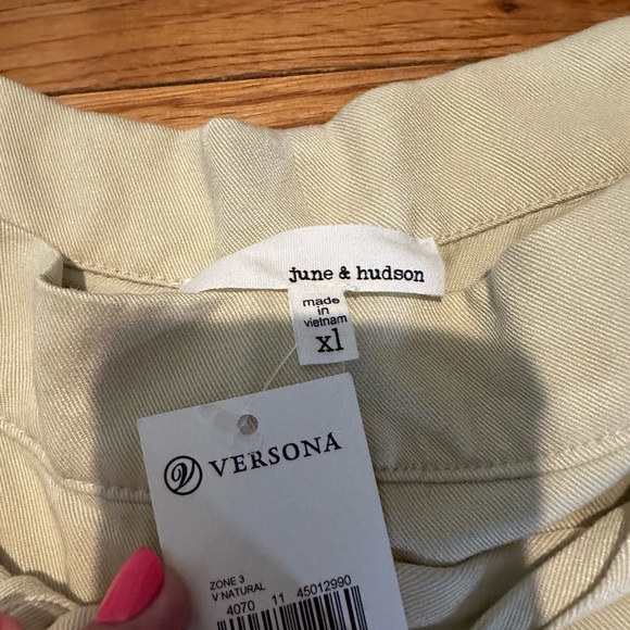 NWT June & Hudson Khaki Wide Leg Dress Pants XL Pockets - Picture 4 of 8